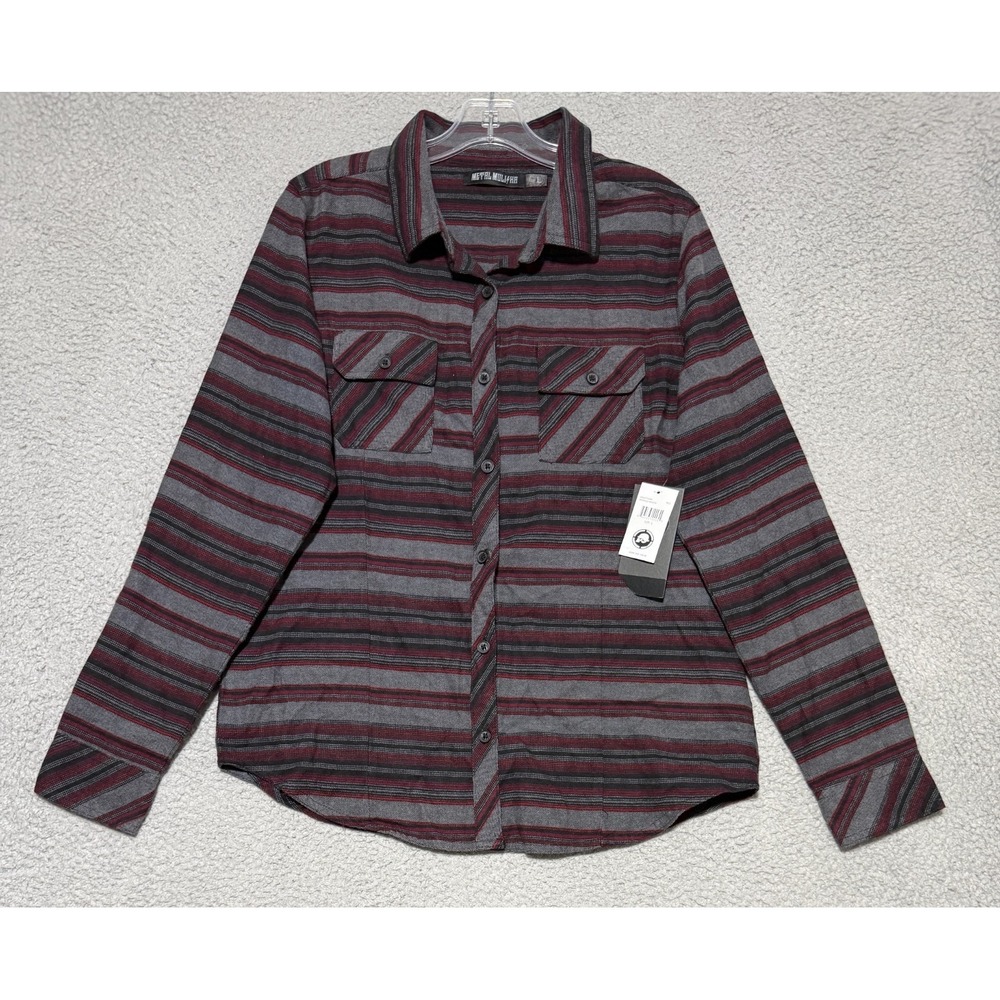 NEW Metal Mulisha Revenge Long Sleeve Flannel Shirt Womens Large 100% Cotton